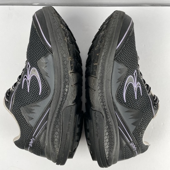 Gravity‎ Defyer Mighty Walk Shoe Black Purple Orthotic Pain Relief - Womens 7.5 - Picture 8 of 11